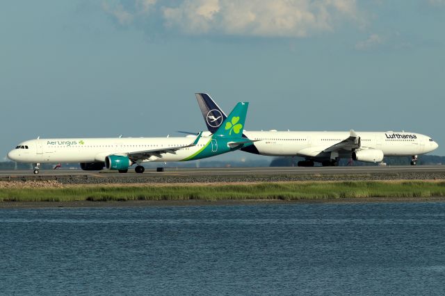Airbus A321 (EI-LRA) - LH 423 departing back to Frankfurt as 'Shamrock 1 Alpha Whisky' taxis out for departure back to Dublin