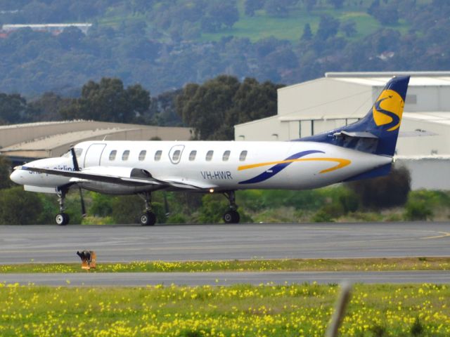 Fairchild Dornier SA-227DC Metro (VH-HWR) - Rolling for take off on runway 05. Thursday 12th July 2012.