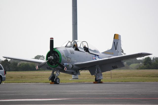 North American Trojan (N661NA) - T-28 Trojan on display at MacDill Air Fest (11/6/11)