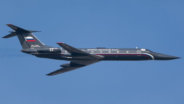 Tupolev Tu-134 (RF-12041) - Tupolev Tu-134UBL (RF-12041)/ Navy Day 2021 parade rehearsal over Saint Petersburg.