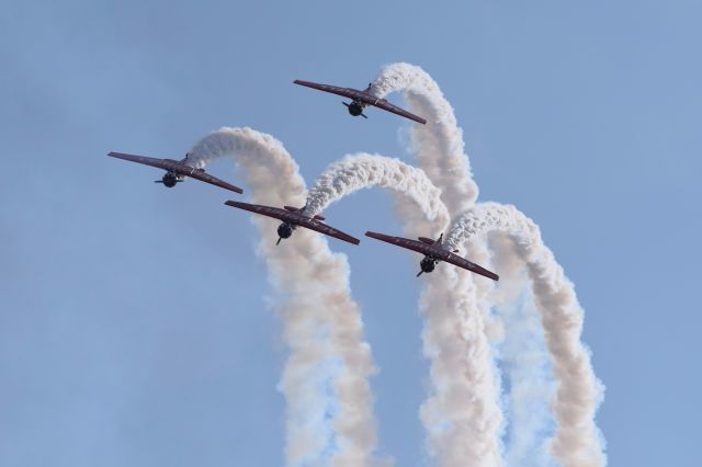 — — - Aeroshell Team performing at Abbotsford Airshow August 12, 2017