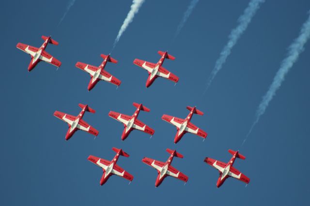 — — - Snowbirds with a Blue Sky at Oshkosh '24. 