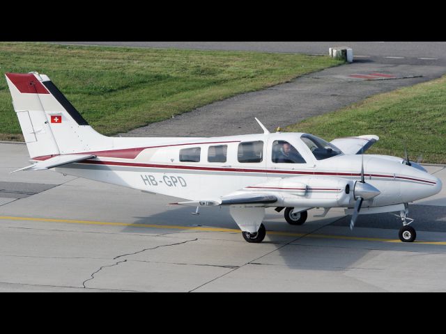 HB-GPD — - A pressurized P58 Baron in Switzerland. Note the main cabin door is on the left side of the fuselage. Photo courtesy of Gerry Stegmeyer - thank you!