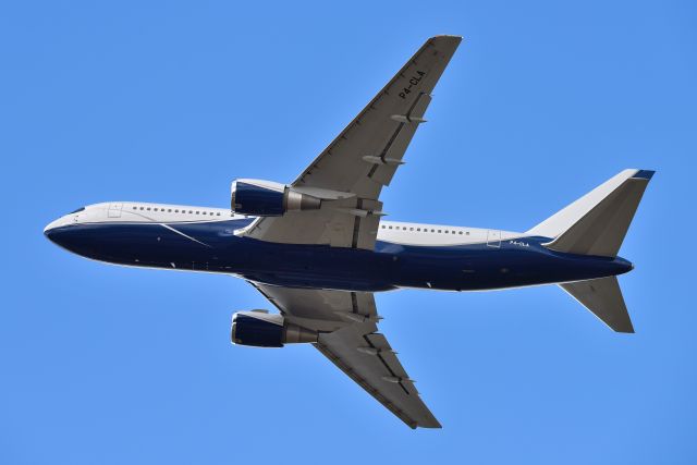 BOEING 767-200 (P4-CLA) - Comlux Aruba departing 23-L on test hop on 10-02-20