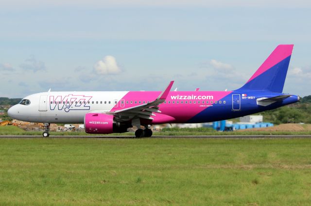 Airbus A320neo (9H-WBY) - Departing rwy 25 on 17-May-24 operating Wizzair flight WZZ4552 to LCLK.