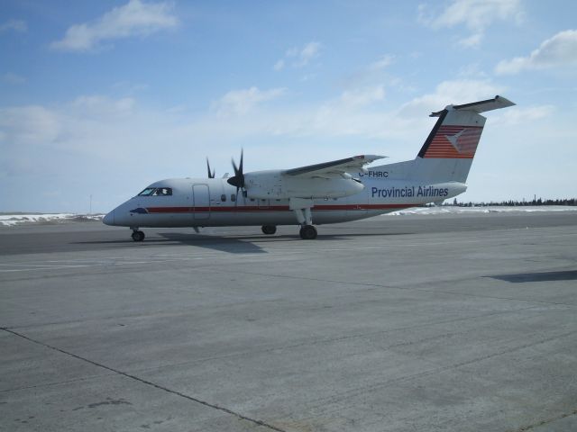 Canadair Challenger (C-FHRC) - Departing the Terminal at Goose Airport NL. April 30/09