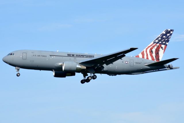 Boeing KC-46 Pegasus (1746034) - Pack 91 Spirit Of Portsmouth arriving wearing special Painted Tail 