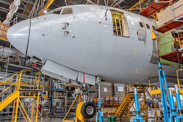 BOEING 767-300 — - Former Boeing 767-300 of AAL undergoing conversion from passenger to Freighter in IAI