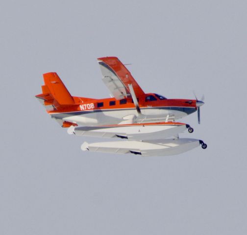 Quest Kodiak (N708) - Beautiful float plane observed flying over the frozen Jersey Shore doing circles - apparently surveying the frozen bays and shorelines of NJ just before the big snowstorm 1/4/18