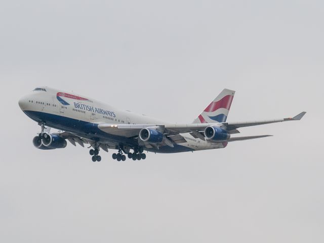 Boeing 747-400 (G-BYGF) - BA193 LHR - DFW Cargo flight 4/5/2020