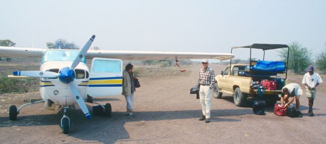 Cessna Centurion (ZS-AVB) - At the Impalila Island airstrip, Caprivi, Namibia.