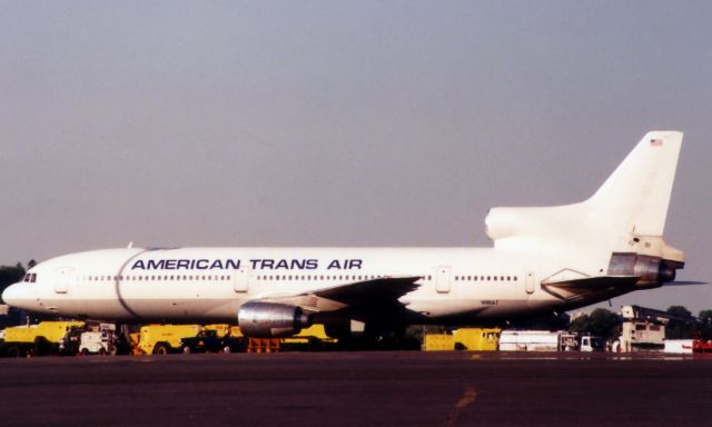 Lockheed L-1011 TriStar (N188AT) - ATA L1011 in this all white livery at Boston Logan on June 1,1998 doing a charter. 