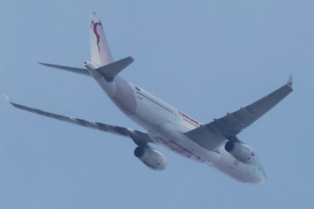 Airbus A330-300 (TS-IFM) - TS-IFM Airbus A-330 243 Tunisair TU203 De Montréal YUL. Vers Tinis TUM. Altitude 4215 Mètres. Vitesse 761 KM/H. Survolant la ville de Lavaltrie QC. Le 14-04-2025 à 15:35.