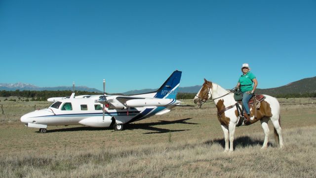 Mitsubishi MU-2 (N718EE) - 1st time landed on dirt