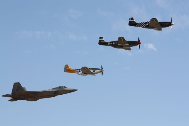 F22P51S — - Chino Air Show, May 2015, Heritage Flight