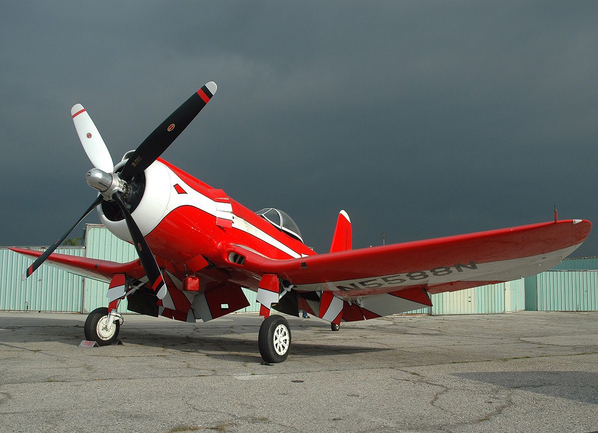 N5588N — - Race 57 flew for the US Navy as BuNo 88458. Ben McKillen Jr. piloted Race 57 to third place in the 1949 Thompson Trophy Race at a speed of 387.589 miles per hour. McKillen won the 1949 Tinnerman Trophy Race in Race 57 at a speed of 386.069 miles per hour.