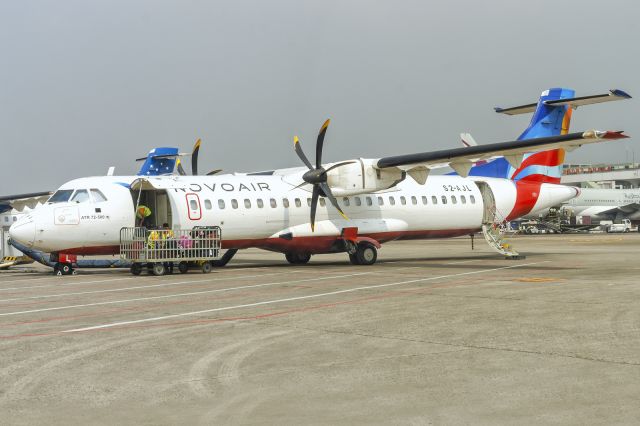 Aerospatiale ATR-72-500 (S2-AJL) - 14th October, 2020: Parked on the ramp at Zia International Airport awaiting departure to Palonki/Cox's Bazaar as flight VQ 294. 