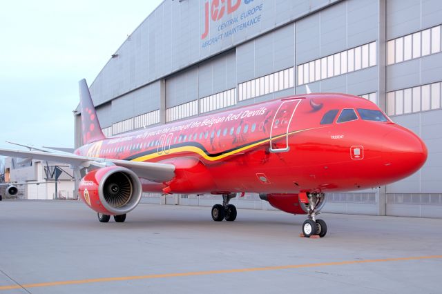 Airbus A320 (OO-SNA) - April 4th, 2016; Today was going to be the day we presented our newest Belgian icon aircraft to the world: Trident, the new Belgian Red Devils plane.br /Given the circumstances, a big event with football fans didn’t seem right, so instead we held a beautiful ceremony among Brussels Airlines colleagues to remember the victims of March 22. When we started this project many months ago, we had no clue how symbolic this aircraft would be today. Paint the skies and wear our Belgian colors proudly, Trident.