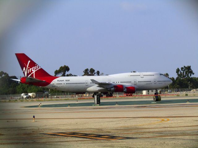 Boeing 747-400 (N744VG) - Retired Virgin Atlantic 747 "Cosmic Girl," slated to launch manned space vehicle from beneath its wings.