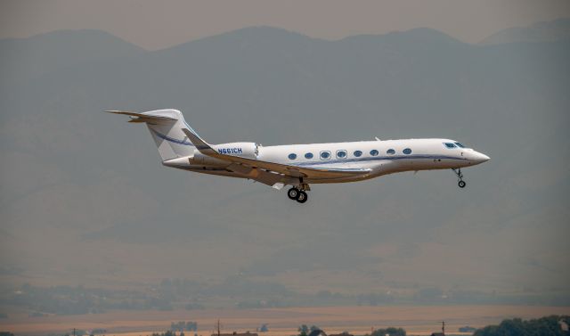 Gulfstream Aerospace Gulfstream G650 (N661CH) - Nice G650ER arrival into KBZN