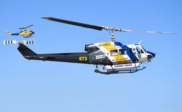 Bell BigLifter (N214LJ) - HLTK673 and 672 departing Jandakot 