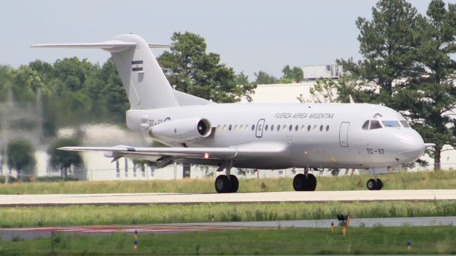 Fokker Fellowship (ATC52) - A 1974 model Fokker F-28 1000C Fellowship on its takeoff roll at Carl T. Jones Field, Huntsville International Airport, AL - June 11, 2021.