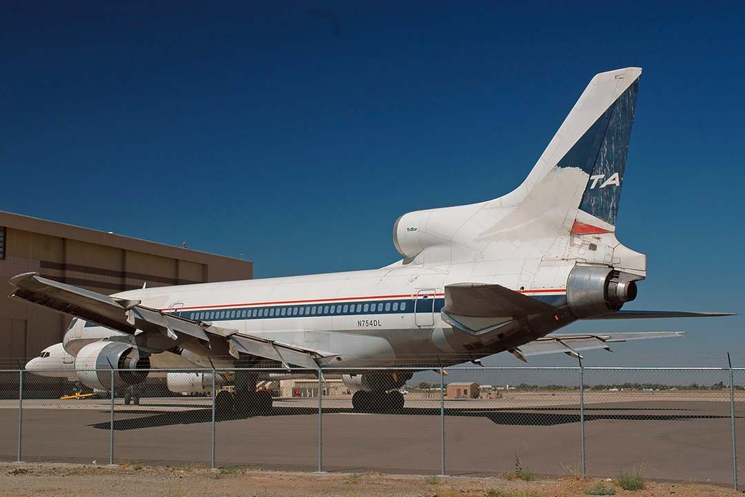 Lockheed L-1011 TriStar (N754DL) - Former Delta Airlines Lockheed L-1011-385-3 Tristar 500 N754DL at Victorville on July 9, 2005. Its construction number is 193Y-1181. It was delivered to Pan Am as N504PA on November 11, 1980. Delta registered it as N754DL on September 20, 1984. It arrived at Victorville on October 16, 2000.