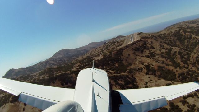 — — - Landing at Catalina's Airport in the Sky