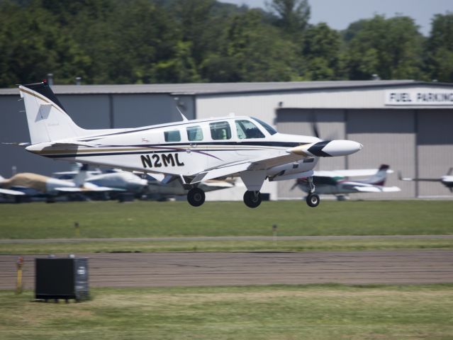 Beechcraft Bonanza (36) (N2ML) - 10 June 2015. Landing runway 08.