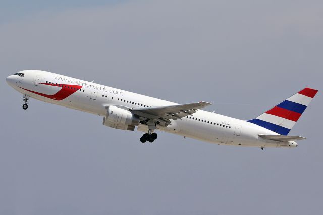 BOEING 767-300 (N254MY) - Takes off. 