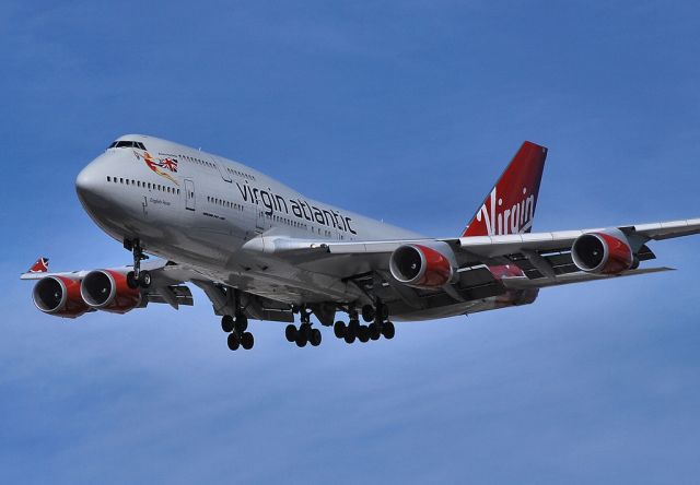 Boeing 747-400 (G-VROS) - Virgin Atlantic Airways Boeing 747-443 G-VROS (cn 30885/1268) English Rose  Las Vegas - McCarran International (LAS / KLAS) USA - Nevada, March 30, 2010 Photo: Tomas Del Coro