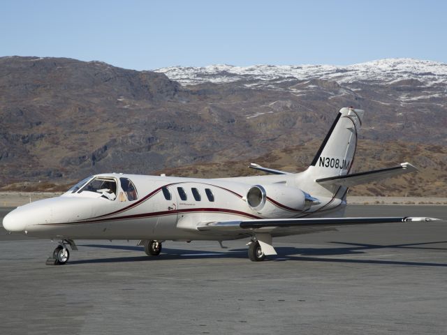 Cessna Citation 1SP (N308JM) - Fuel stop on a ferry flight USA to Estonia. 4 OCT 2014.