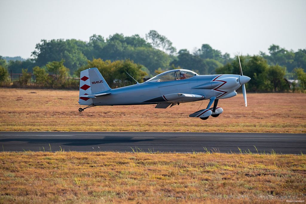 Vans RV-4 (N545JC) - Landing at fly in at KSEP (Stephenville, TX) 8-26-2023