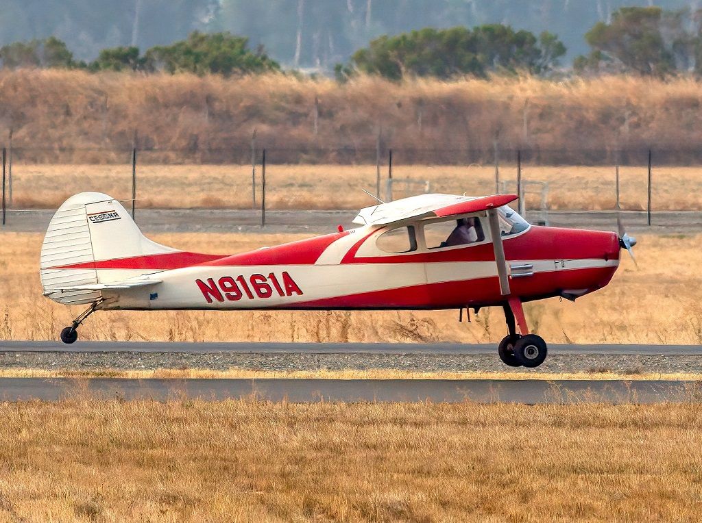 Cessna 170 (N9161A) - Cessna 170A at Livermore Municipal Airport, Livermore CA. August 2020