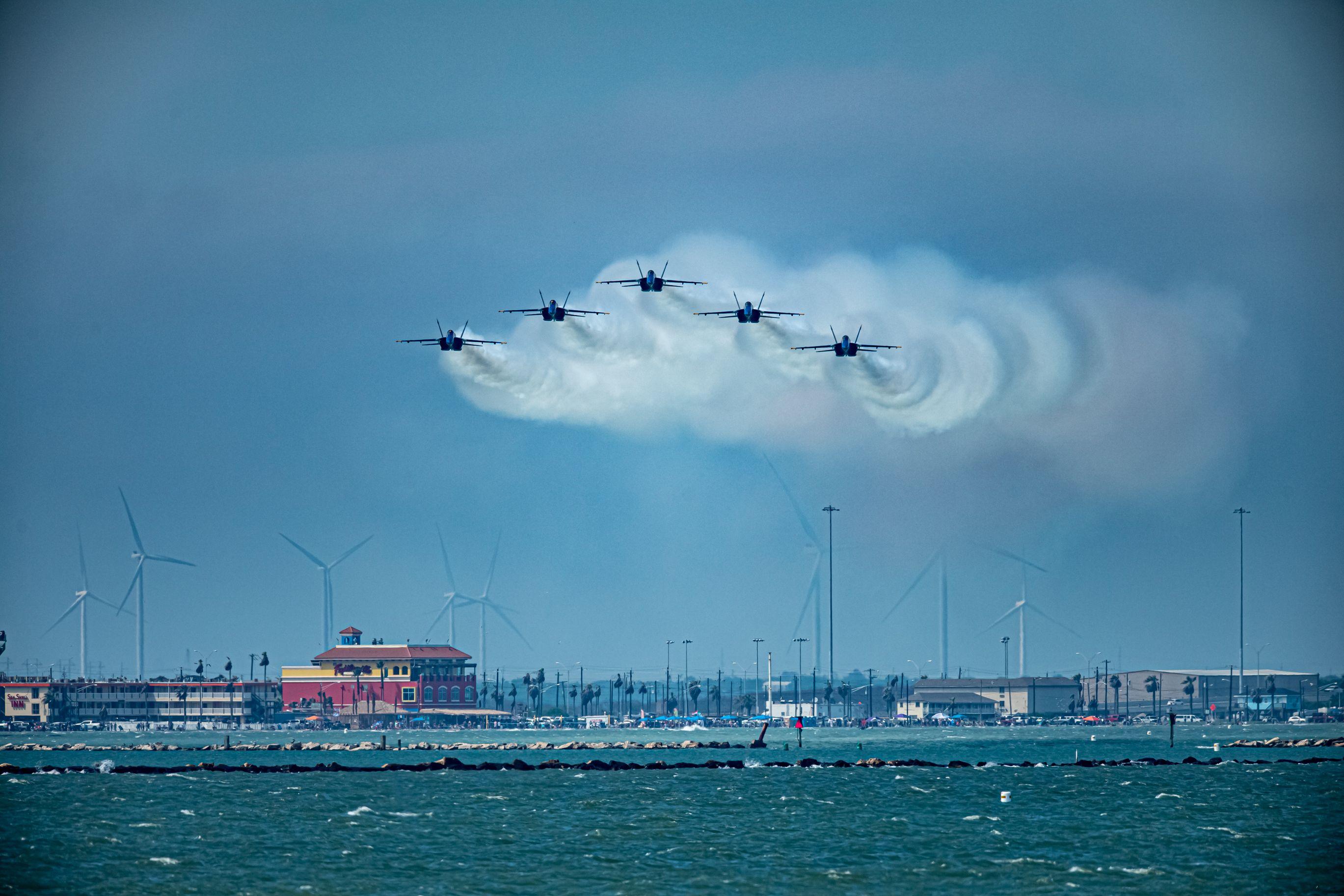 McDonnell Douglas FA-18 Hornet — - air show over CC BAY