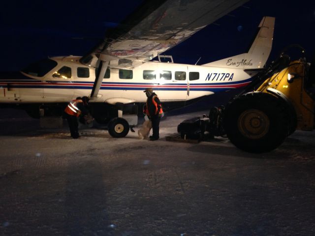 Cessna Caravan (N717PA) - Loading in Barrow, 3:58 PM