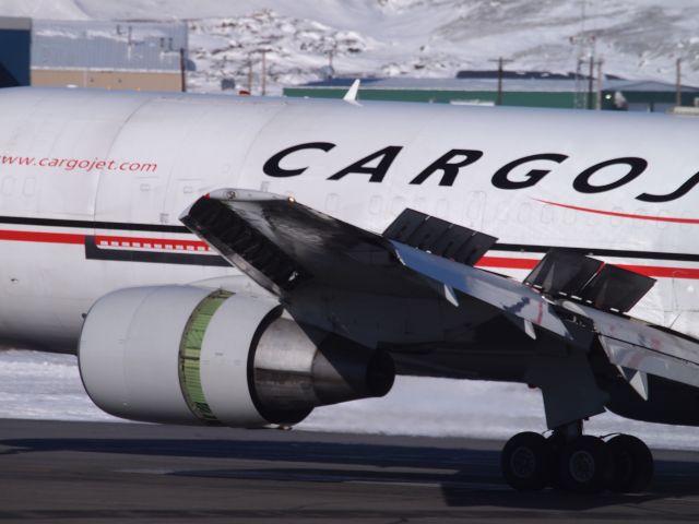 BOEING 767-200 (C-FGAJ) - Touch down at Iqaluit airport.