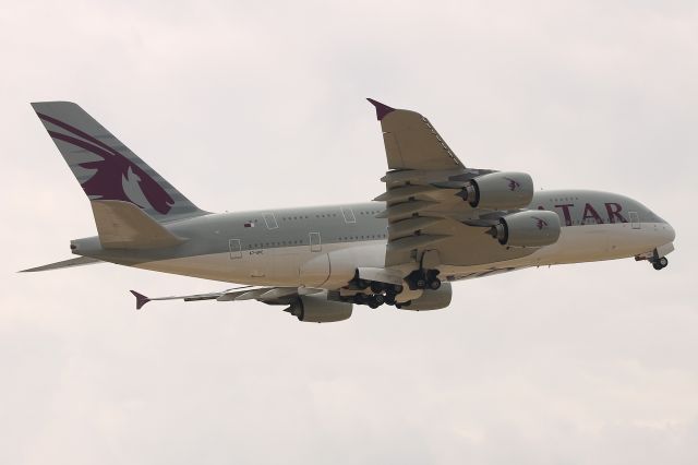 Airbus A380-800 (A7-APE) - Thistle Hotel Viewing Terrace, London Heathrow, 29th August 2016