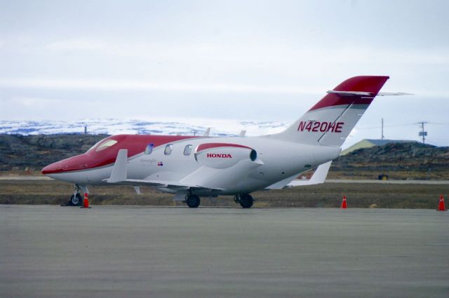 Honda HondaJet (N420HE) - What a great surprise to see this bird today. I have been a long time trying to photograph this. Beautiful sunny day in Iqaluit, Nunavut