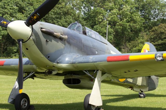 G-BKTH — - Hawker Sea Hurricane MK1B, on static display at Old Warden Aerodrome.
