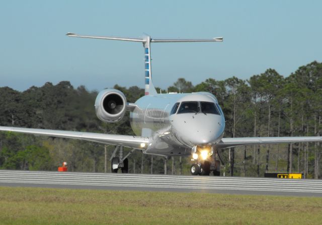 Embraer ERJ-145 (N676AE) - Envoy 3454 to Miami getting ready to depart RWY 18 at TLH.