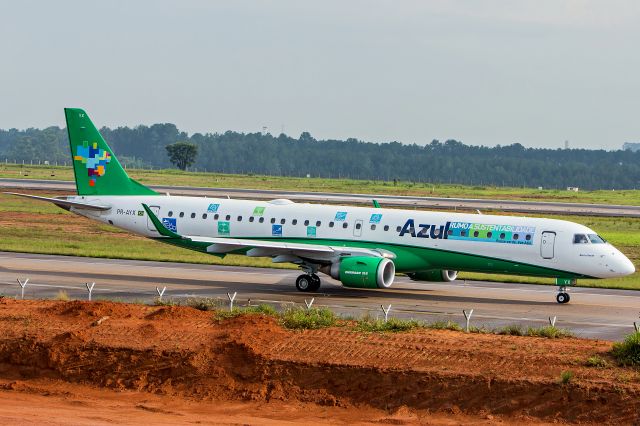 Embraer ERJ-190 (PR-AYX) - Azul Linhas Aereas (Sustentabilidade livery) - Embraer ERJ-195ARbr /Registration: PR-AYXbr /br /Campinas (VCP) / Manaus (MAO)br /br /Fotografia: Marcelo Luiz 