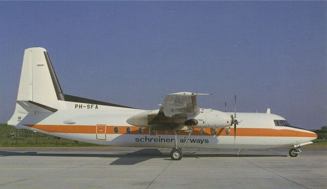 FAIRCHILD HILLER FH-227 (PH-SFA) - scanned from postcardbr /schreiner airways