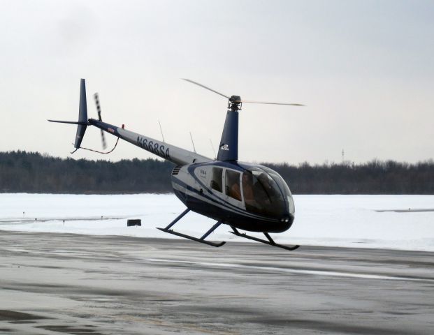 N668SA — - A R44 taking off.