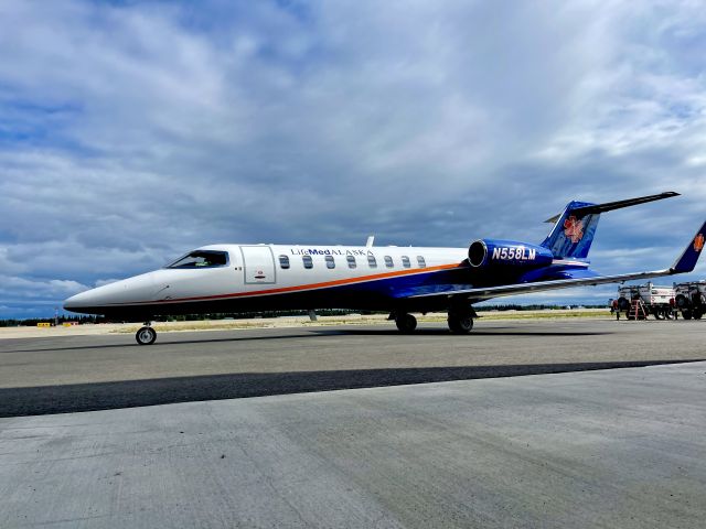 Learjet 45 (N558LM) - LM40 waiting to depart PAFA for KTCM on an air ambulance flight.