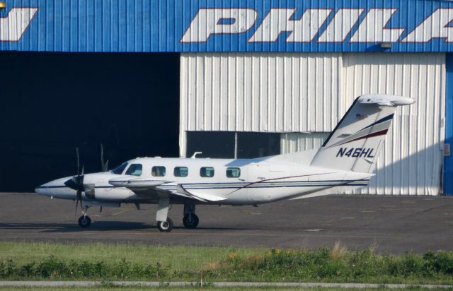 Piper Cheyenne 400 (N46HL) - Shown here catching some tarmac time is a Piper Cheyenne 400 in the Summer of 2018.