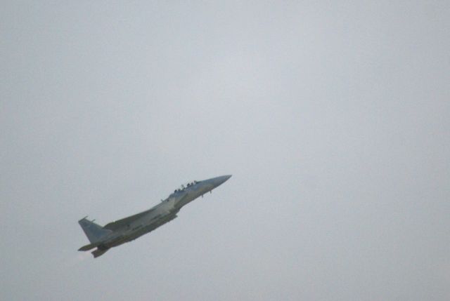 MACBL75 — - New F-15E doing passes over Lambert.