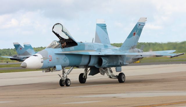 McDonnell Douglas FA-18 Hornet (16-4655) - Navy Hornet painted in the aggressor scheme.