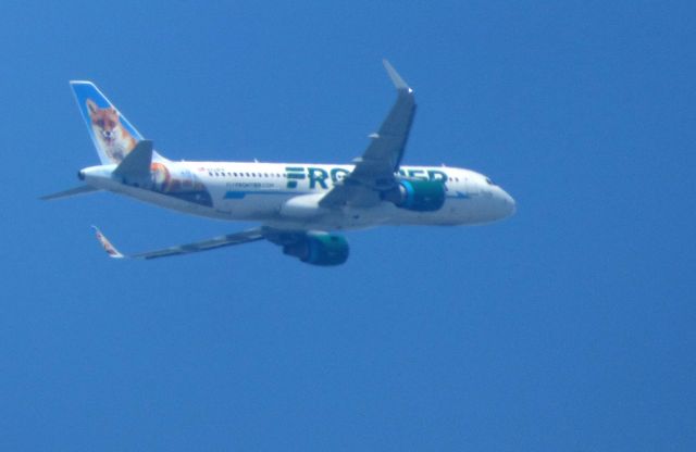 Airbus A320 (N229FR) - Shown here is a Foxy Frontier Airbus 320 a few minutes until arrival into Trenton in the Summer of 2017.