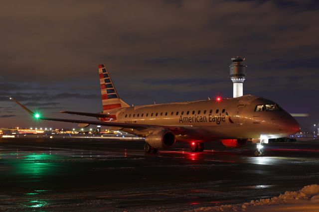 Embraer 170/175 (N439YX) - After a heavy snowfall the day before, morning deicing operations were under full-swing. Here is a shot of an American Eagle/Republic Airways ERJ-175 before deicing on 2 Dec 2020. 